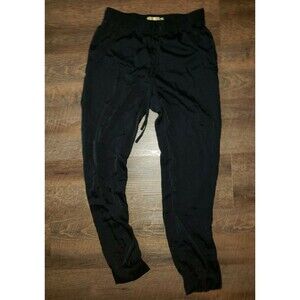 Princess Vera Wang Silky Black Lounge Pants Sz S Side Zip leg